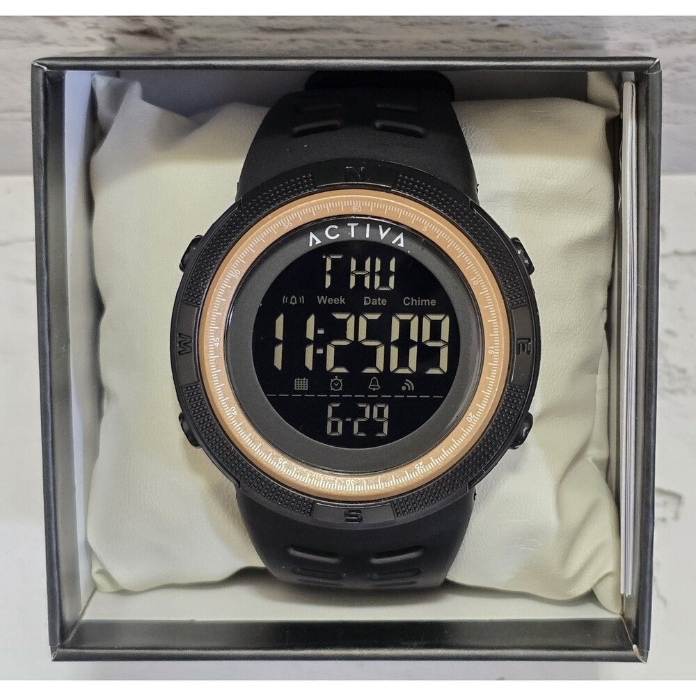 Activa Summit Digital Men's Watch 50mm Black ACW1915-009 Brand New